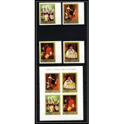 491e Manama MNH ** N° 65 / 68 B + Bloc N° A 4 Diego Velázquez Tableau (Painting)s) non dentelé (Imperf)