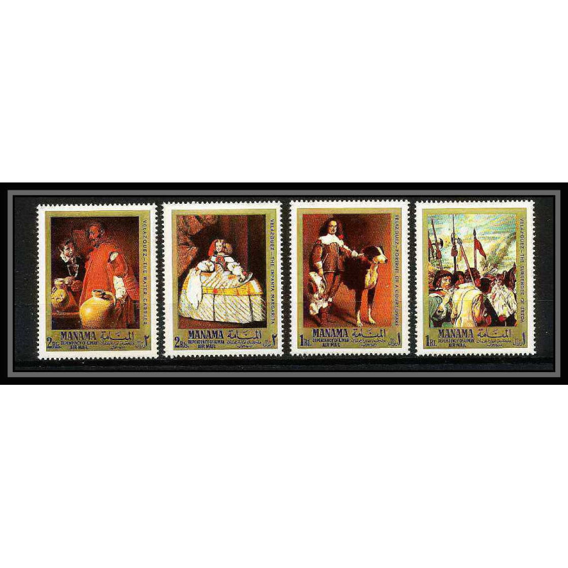 492a Manama MNH ** N° 65 / 68 A Diego Velázquez Tableau (Painting) paintings) 