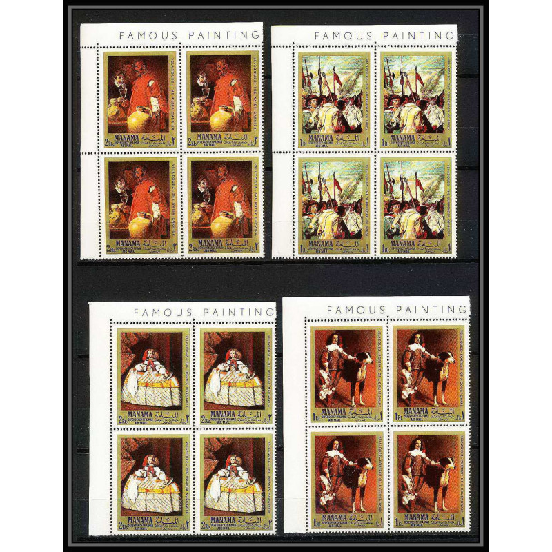 492g Manama MNH ** N° 65 / 68 A Diego Velázquez Tableau (Painting) paintings) BLOC 4