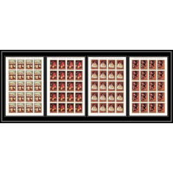 493 Ajman MNH ** N° 218 / 221 B Diego Velázquez Tableau (Painting) feuilles sheets non dentelé (Imperf)
