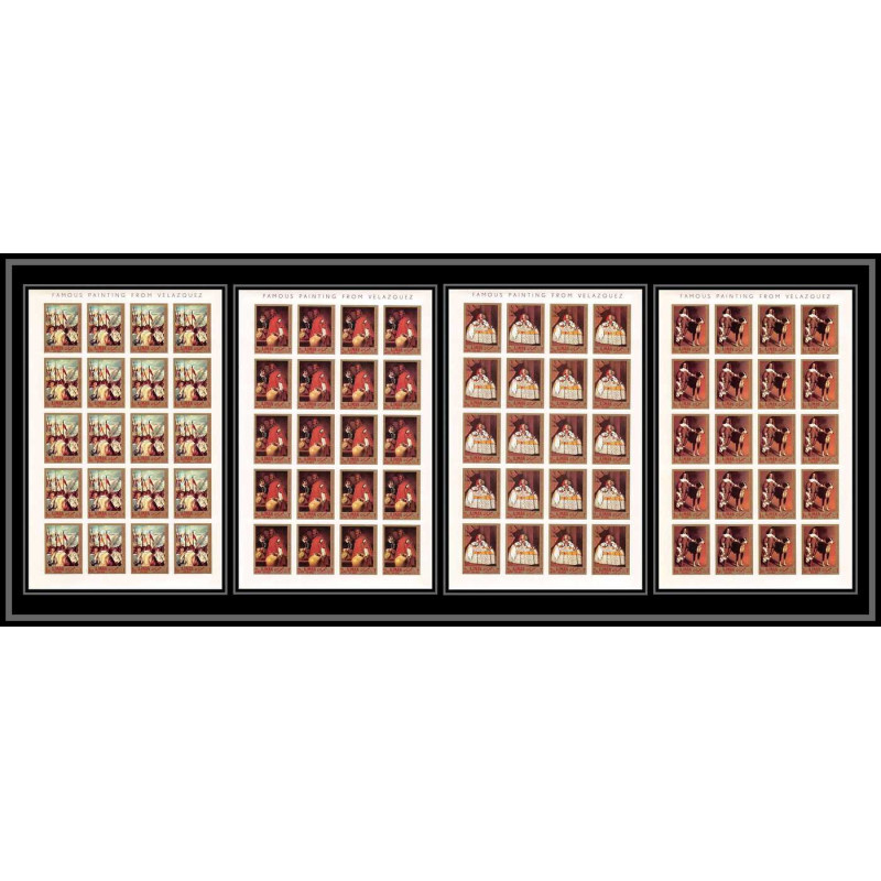 493 Ajman MNH ** N° 218 / 221 B Diego Velázquez Tableau (Painting) feuilles sheets non dentelé (Imperf)