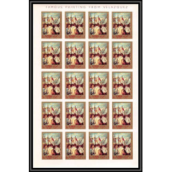 493 Ajman MNH ** N° 218 / 221 B Diego Velázquez Tableau (Painting) feuilles sheets non dentelé (Imperf)
