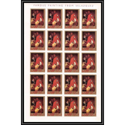 493 Ajman MNH ** N° 218 / 221 B Diego Velázquez Tableau (Painting) feuilles sheets non dentelé (Imperf)
