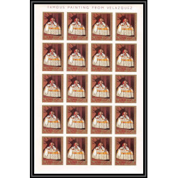 493 Ajman MNH ** N° 218 / 221 B Diego Velázquez Tableau (Painting) feuilles sheets non dentelé (Imperf)
