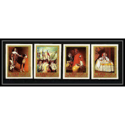 493a Ajman MNH ** N° 218/221 B Tableau (Painting) velazquez NON DENTELE ** imperf