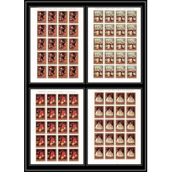 493d Ajman MNH ** N° 218 / 221 B Diego Velázquez (tableaux painting) feuilles (PROOFS sheets) non dentelé (Imperf)