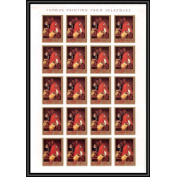 493d Ajman MNH ** N° 218 / 221 B Diego Velázquez (tableaux painting) feuilles (PROOFS sheets) non dentelé (Imperf)