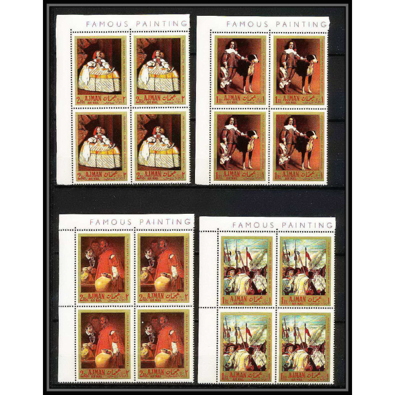 494c Ajman MNH ** N° 218 / 221 A Diego Velázquez Tableau (Painting) paintings) bloc 4