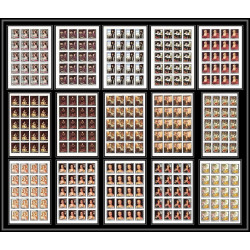 495 Manama MNH ** N° 432 / 446 B Tableau (Painting) feuilles sheets non dentelé (Imperf)