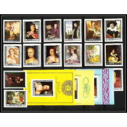 495b Manama MNH ** N° 432 / 446 B + 3 blocs Tableau (Painting) old masters botticelli non dentelé (Imperf)