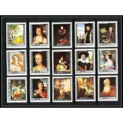 496a Manama MNH ** N° 432 / 446 A Tableau (Painting) old masters botticelli veronese tintoretto van dyck titian