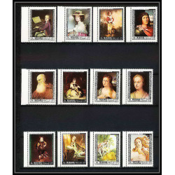 496b Manama MNH ** N° 432 / 446 A Tableau (Painting) old masters botticelli veronese tintoretto van dyck titian