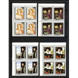 496c Manama MNH ** N° 432 / 446 A Tableau (Painting) old masters botticelli veronese tintoretto van dyck bloc 4