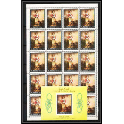 496c Manama MNH ** N° 442 A davis master simpson feuilles sheets + deluxe bloc Tableau (Painting) 