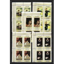 497b YAR (nord yemen) MNH ** N° 602 / 606 A Tableau (Painting) spanish masters Vélasquez murillo goya Bloc 4