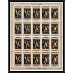 499 YAR (nord yemen) MNH ** N° 582 / 586 A Tableau (Painting) flemish masters feuilles sheets rubens van dyck 