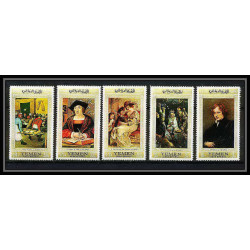 499a YAR (nord yemen) MNH ** N° 582 / 586 A Tableau (Painting) flemish masters rubens bruegel van dyck orley