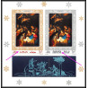 503x Ajman/Manama se tenant N° 353 + 133 B christmas noel nativity van Honthorst nederlands Non dentelé imperf MNH **