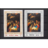503x Ajman/Manama se tenant N° 353 + 133 B christmas noel nativity van Honthorst nederlands Non dentelé imperf MNH **