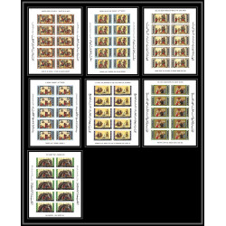 504 Ajman MNH ** N° 158 /163 B Tableau (Painting)s by arab masters feuilles sheets non dentelé (Imperf)