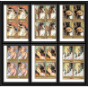506e Fujeira MNH ** N° 1265 / 1270 B Tableau (Painting) nus nude Degas france non dentelé (Imperf) Bloc 4