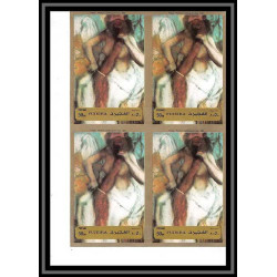 506e Fujeira MNH ** N° 1265 / 1270 B Tableau (Painting) nus nude Degas france non dentelé (Imperf) Bloc 4
