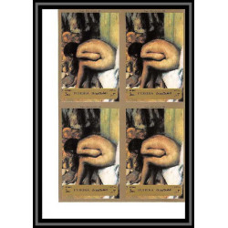 506e Fujeira MNH ** N° 1265 / 1270 B Tableau (Painting) nus nude Degas france non dentelé (Imperf) Bloc 4