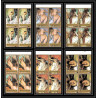 506f Fujeira MNH ** N° 1265 / 1270 B Tableau (Painting) nus nude Degas france non dentelé (Imperf) Bloc 4