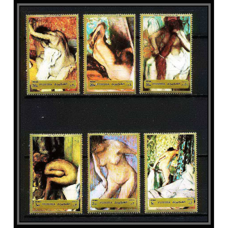 506g Fujeira MNH ** N° 1265 / 1270 A Tableau (Painting) nus nude Edgar Degas france