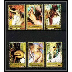 506g Fujeira MNH ** N° 1265 / 1270 A Tableau (Painting) nus nude Edgar Degas france
