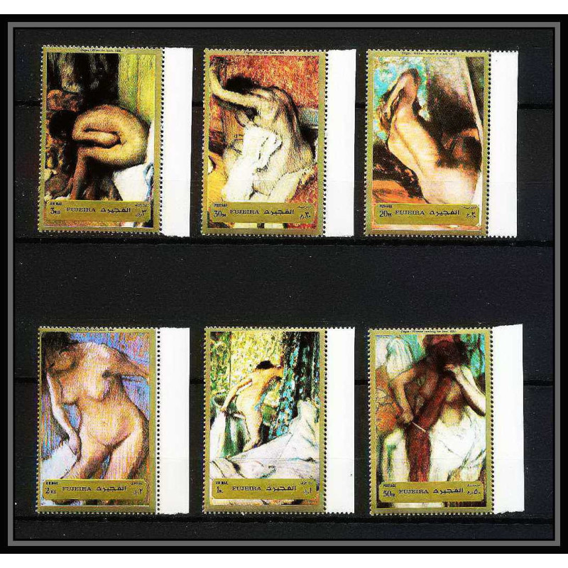 506h Fujeira MNH ** N° 1265 / 1270 A Tableau (Painting) nus nude Edgar Degas france