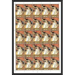 506J Fujeira MNH ** N° 1265 / 1270 A Tableau (Painting) nus nude Edgar Degas france feuilles sheets
