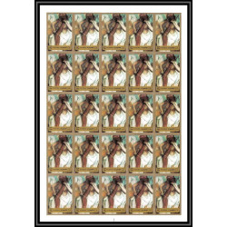 506k Fujeira MNH ** N° 1265 / 1270 B Tableau tableaux painting nus nude Degas Non dentelé imperf feuilles sheets