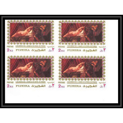 508b Fujeira MNH ** N° 864 / 868 B non dentelé (Imperf) nus nude paintings Tableau tableaux rubens veronese bloc 4