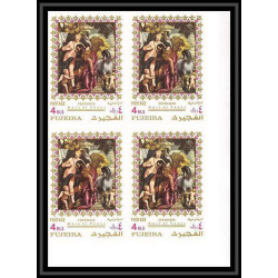 508b Fujeira MNH ** N° 864 / 868 B non dentelé (Imperf) nus nude paintings Tableau tableaux rubens veronese bloc 4