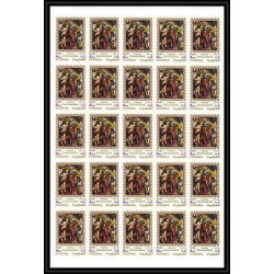508f Fujeira MNH ** N° 864 / 868 B non dentelé (Imperf) nus nude paintings Tableau tableaux rubens feuilles sheets