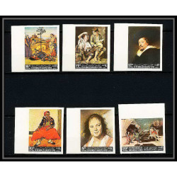 514b Yemen kingdom MNH ** N° 290 / 295 B Tableau (Painting) non dentelé (Imperf) van gogh rubens murillo 