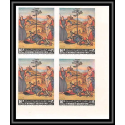 514c Yemen kingdom MNH ** N° 290 / 295 B Tableau (Painting) non dentelé (Imperf) van gogh rubens bloc 4