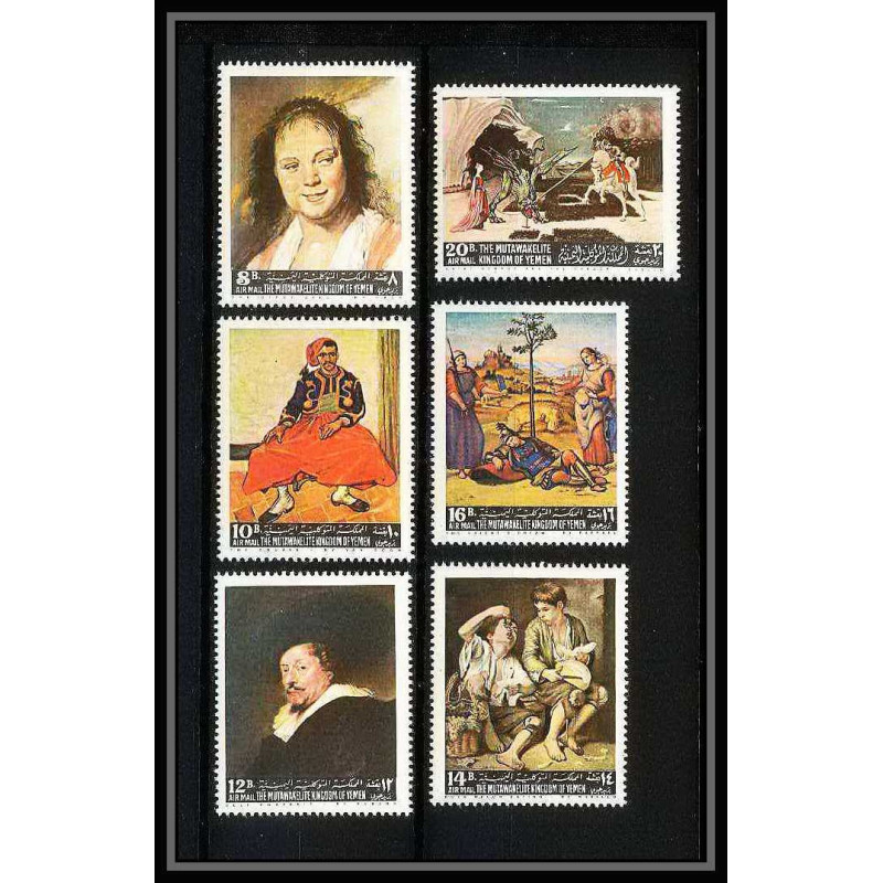 515a Yemen kingdom MNH ** N° 290 / 295 A Tableau (Painting) frans hals - van gogh - rubens - murillo - raphael 