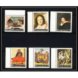 515b Yemen kingdom MNH ** N° 290 / 295 A Tableau (Painting) frans hals - van gogh - rubens - murillo - raphael 