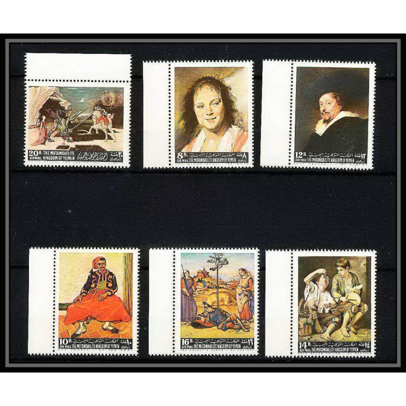 515b Yemen kingdom MNH ** N° 290 / 295 A Tableau (Painting) frans hals - van gogh - rubens - murillo - raphael 