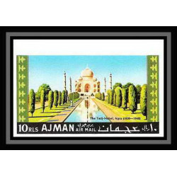 516a Ajman MNH ** N° 180 B Taj Mahal inde india indian paintings non dentelé (Imperf)