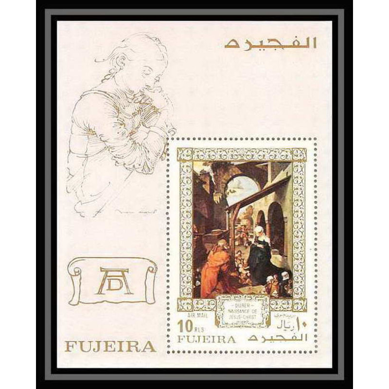 519 Fujeira MNH ** Bloc N° 50 A nativity of Jésus Christ Albrecht Dürer german Tableau (Painting)