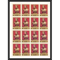 526 Fujeira MNH ** N° 846 / 850 B sculptures rodin michelangelo carpeaux feuilles sheets non dentelé (Imperf)