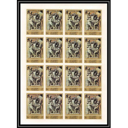 526 Fujeira MNH ** N° 846 / 850 B sculptures rodin michelangelo carpeaux feuilles sheets non dentelé (Imperf)