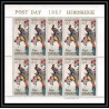 526c Sharjah MNH ** N° 350 / 352 A feuilles sheets Tableau (tableaux japanese paintings) hiroshige utamaro harunobu