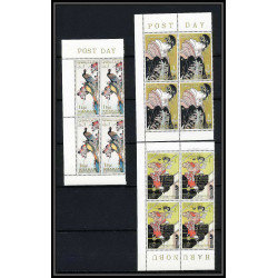 526d Sharjah MNH ** N° 350 / 352 A Tableau (tableaux japanese paintings) hiroshige utamaro harunobu bloc 4