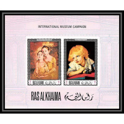 532 Ras Al Khaima MNH ** Bloc N° 44 B Tableau (Painting) Thomas Gainsborough greuze non dentelé (Imperf)