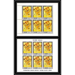 533d Ras Al Khaima MNH ** N° 243 A / B Vincent van Gogh peinture (painting) feuilles sheets non dentelé (Imperf)
