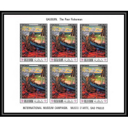 533h Ras Al Khaima MNH ** N° 242 A / B Paul Gauguin peinture (painting) feuilles sheets non dentelé (Imperf)